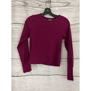 Maeve By Anthropologie The Blair Stretch Cotton Crew-Neck Long-Sleeve Baby Tee S